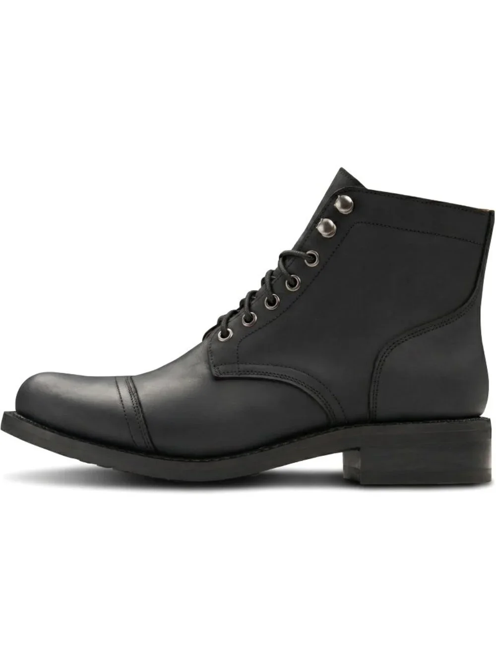 Men's Black Matte Casual Leather Dress Lace Up Ankle Boots Slip on Chukka Boots